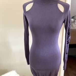 Purple sweater dress